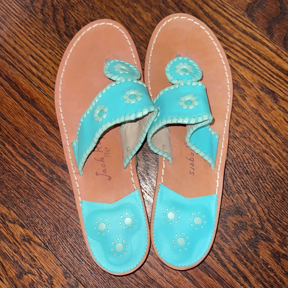 💚Jack Rogers💚 NWOT turquoise teal classic Navajo sandal. Size 10. Never worn!